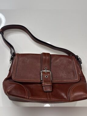 Coach F12606 MEDIUM Vintage Hampton Soho Flap Leather Shoulder Bag A050526